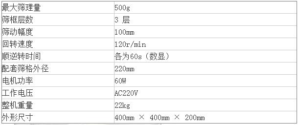 JJSD谷物篩選器技術參數(shù)